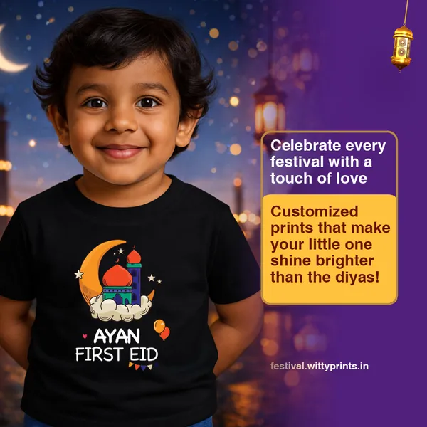 Black_Customized_First_Eid_Celebration_T-Shirt_For_Baby