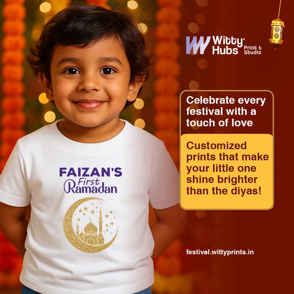 White_Customized_First_Ramadan_Print_T-Shirt_For_Kids