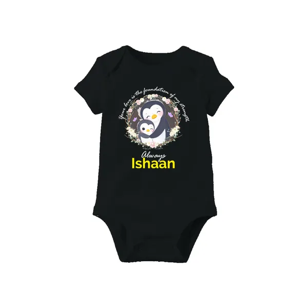 Black_Cotton_1_Month_Milestone_Bodysuit_For_Baby
