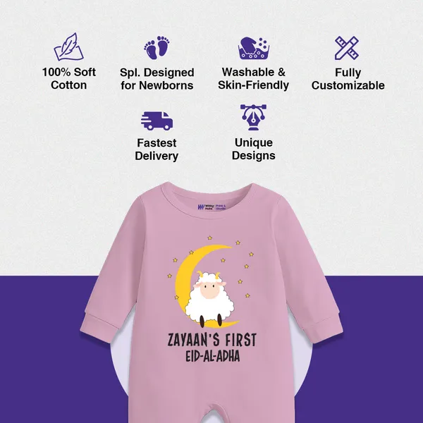 Lavender_Cotton_Personalized_Eid_Romper_For_Baby