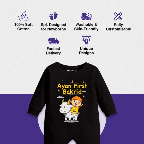 Black_Cotton_Personalized_First_Bakrid_Baby_Romper