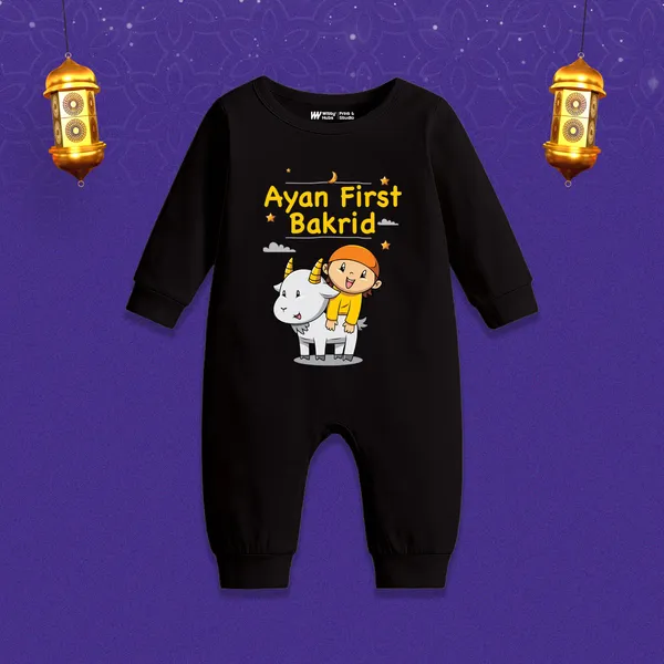 Black_Cotton_Personalized_First_Bakrid_Baby_Romper