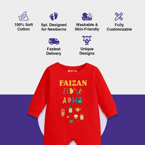Red_Cotton_Customizable_Eid_Al_Adha_Romper_For_Baby