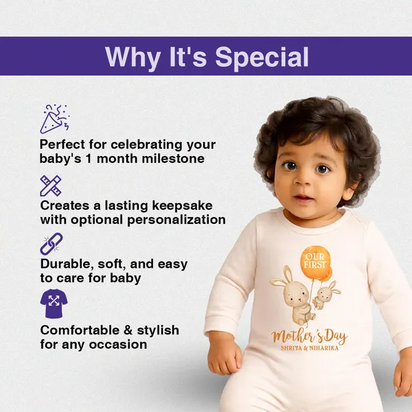 Cream_Personalised_Mother'S_Day_Romper_For_Baby