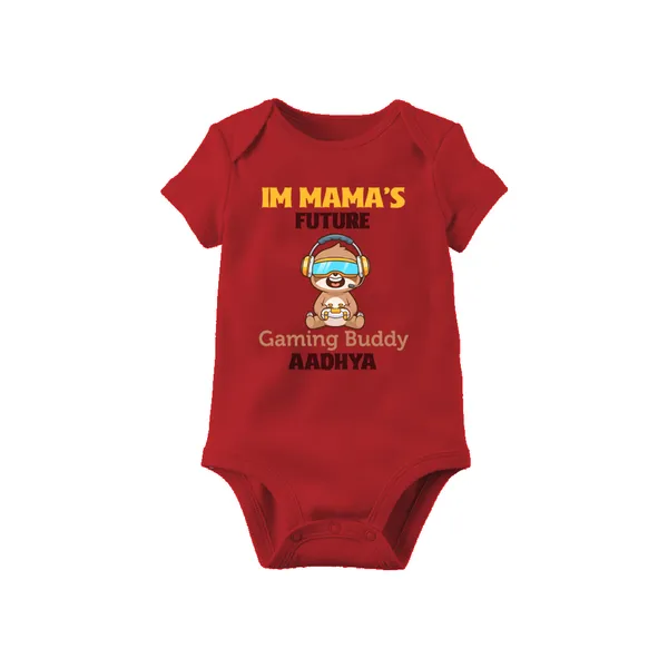Red_Cotton_Gaming_Buddy_Personalized_Baby_Onesie