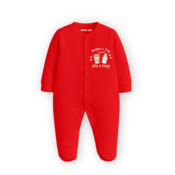 Red_Cotton_Mother'S_Day_Personalized_Romper_For_Baby