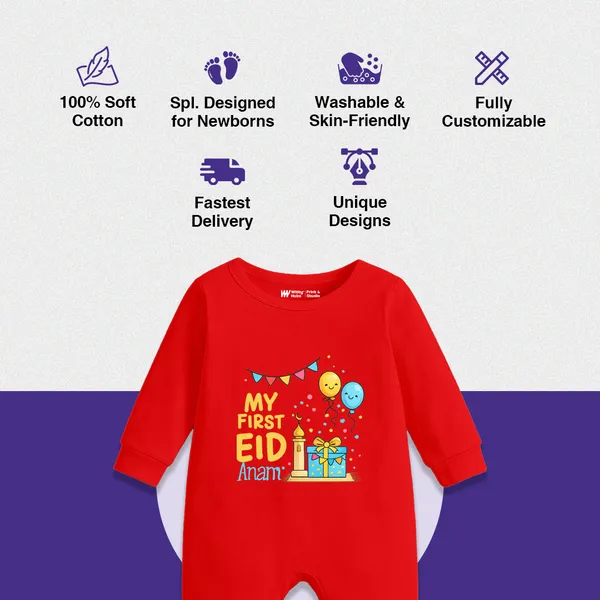 Red_My_First_Eid_Personalized_Romper_For_Baby