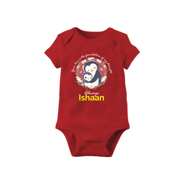 Red_Cotton_Penguin_Print_Romper_For_Baby