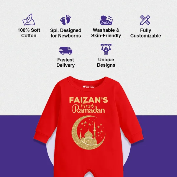 Red_Ramadan_Customized_Print_Romper_For_Baby