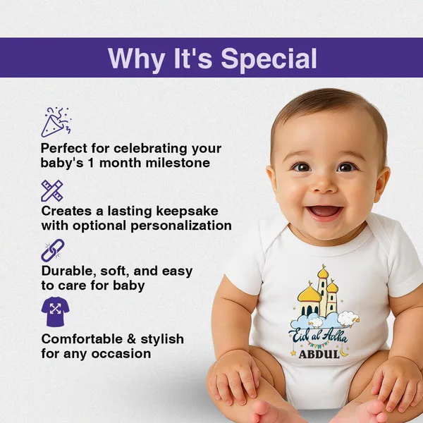 White_Cotton_Eid_Al_Adha_Customizable_Baby_Romper