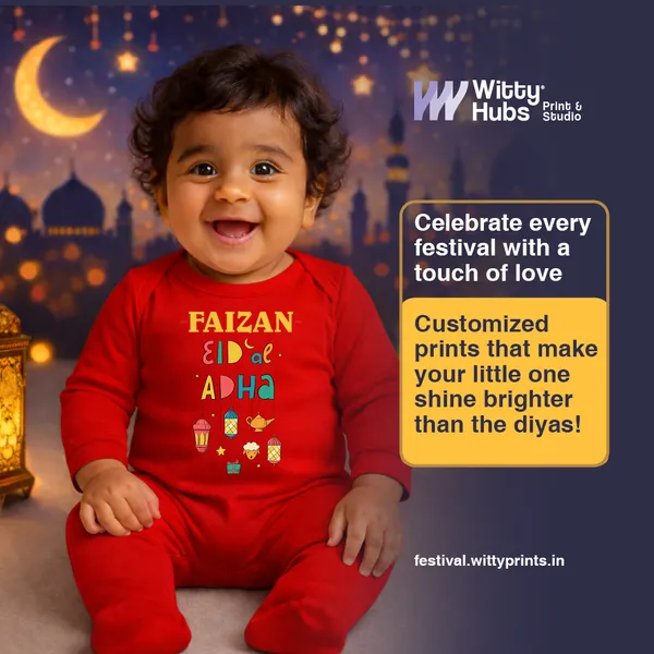 Red_Cotton_Customizable_Eid_Al_Adha_Romper_For_Baby