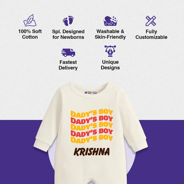 Witty_Hubs_Daddy'S_Boy_Personalized_White_Romper_For_Baby_Boys