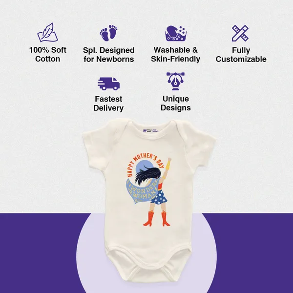 Ivory_Cotton_Wonder_Woman_Mother'S_Day_Onesie_For_Babies