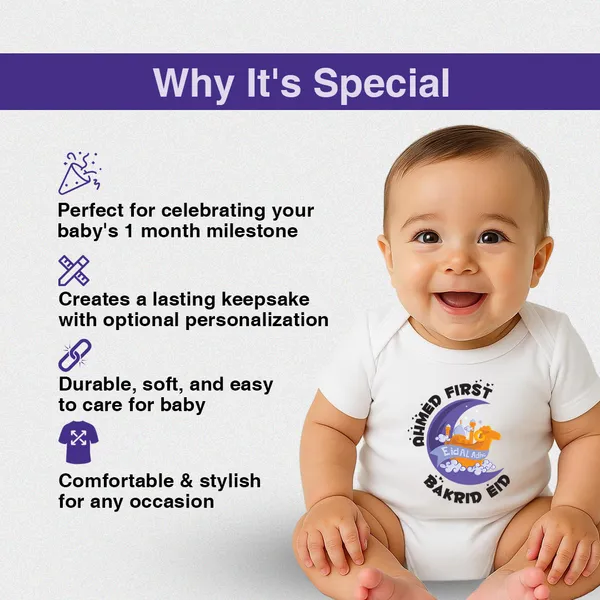 White_Cotton_Ahmed_First_Bakrid_Eid_Baby_Romper