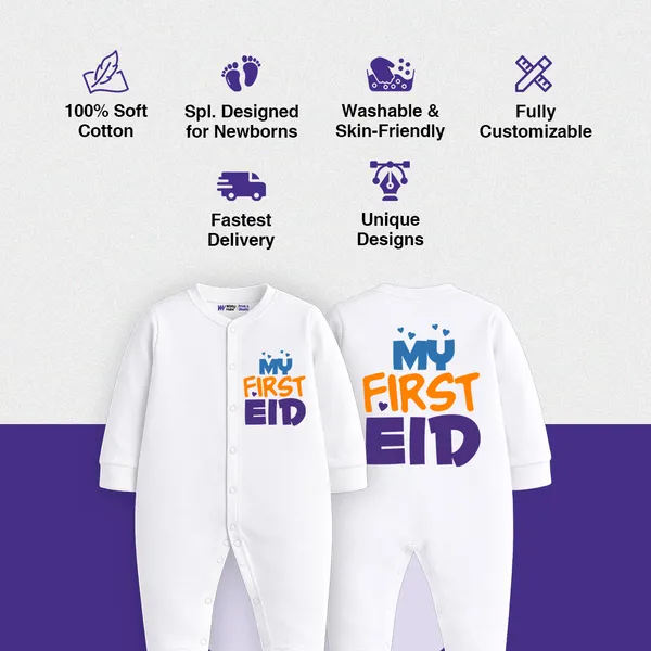 White_My_First_Eid_Printed_Cotton_Full_Sleeve_Romper_For_Baby