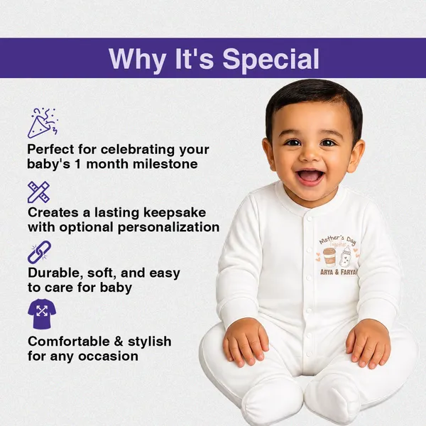 White_Cotton_Mother'S_Day_Personalized_Baby_Romper