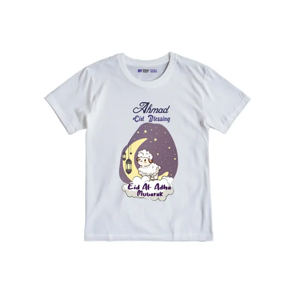 White_Eid_Blessing_Printed_T-Shirt_For_Kids