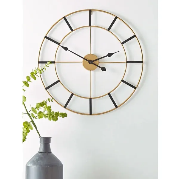 Black_And_Gold_Metal_Iron_Premium_Wall_Clock_For_Home_Decor