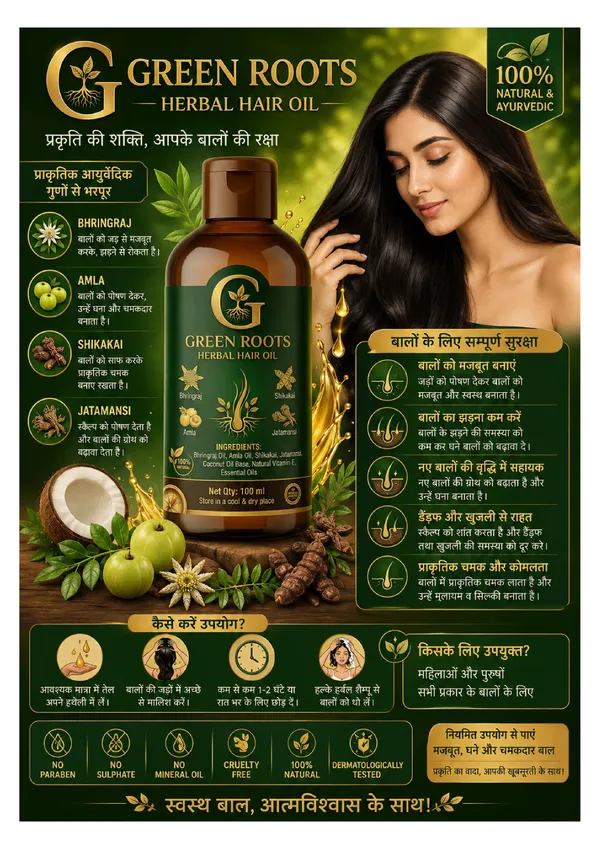Green_Roots_Herbal_Hair_Oil_With_Bhringraj_Amla_Shikakai_100Ml