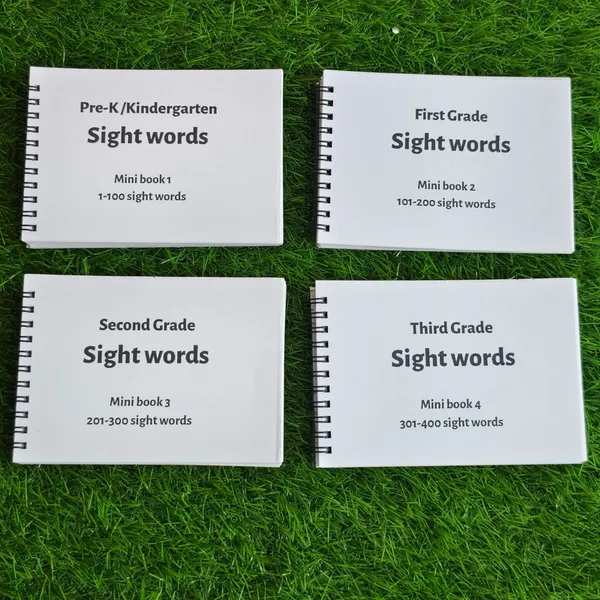 English_Sight_Words_Spiral_Learning_Notebook_Set