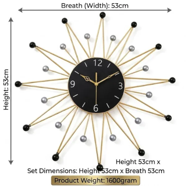 Golden_And_Black_Iron_Metal_Premium_Home_Decor_For_Wall_Clock