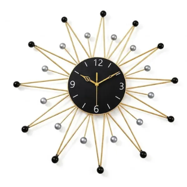 Golden_And_Black_Iron_Metal_Premium_Home_Decor_For_Wall_Clock