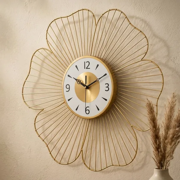 Golden_Iron_Metal_Premium_Home_Decor_For_Wall_Clock