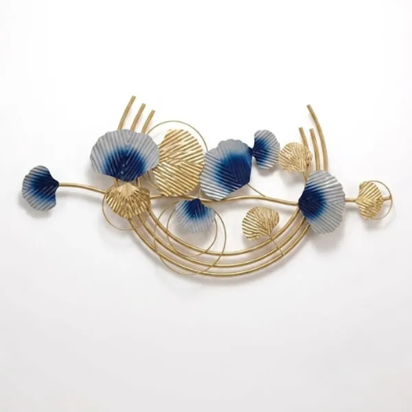 Golden_And_Blue_Iron_Metal_Premium_Home_Decor_For_Wall_Art