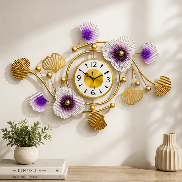 Luxury_Purple_Floral_Metal_Wall_Clock_And_Modern_Decorative_Wall_Clock_For_Living_Room,_Bedroom_And_Office