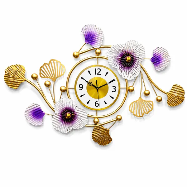 Luxury_Purple_Floral_Metal_Wall_Clock_And_Modern_Decorative_Wall_Clock_For_Living_Room,_Bedroom_And_Office