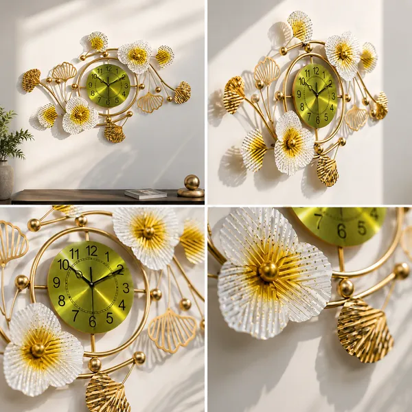 Luxury_Green_Dial_Metal_Wall_Clock_For_Living_Room_And_Gold_And_White_Floral_Decorative_Iron_Wall_Clock_And_Modern_Analog_Quartz_Wall_Hanging_And_Premium_Home_Décor_And_27_X_21_Cm_And_1600_G