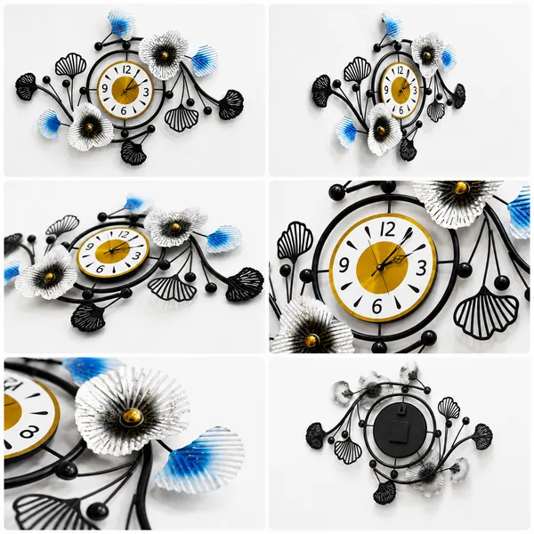 Modern_Black,_White_And_Blue_Floral_Metal_Wall_Clock_And_Luxury_Decorative_Wall_Clock_For_Living_Room,_Bedroom_And_Office