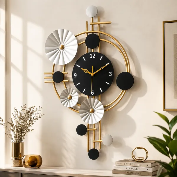 Modern_Geometric_Metal_Wall_Clock_And_Luxury_Gold,_Black_And_Silver_Decorative_Silent_Wall_Clock_For_Living_Room,_Bedroom_And_Office