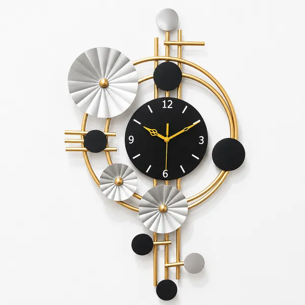 Modern_Geometric_Metal_Wall_Clock_And_Luxury_Gold,_Black_And_Silver_Decorative_Silent_Wall_Clock_For_Living_Room,_Bedroom_And_Office