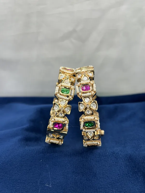 Gold_Plated_Multicolor_Stone_Studded_Bangles_Set_of_2