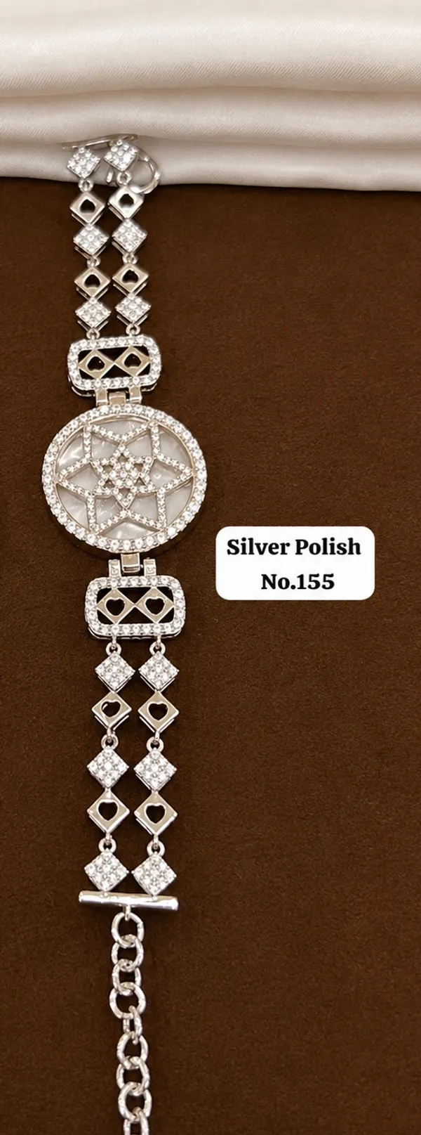 Silver_Polish_Bracelet_with_Geometric_Star_Pendant