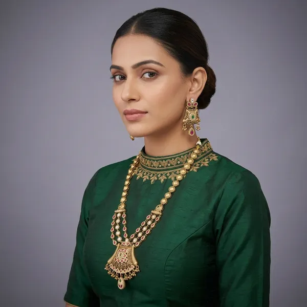 Gold_Plated_Kundan_Pink_Stone_Traditional_Necklace_Set