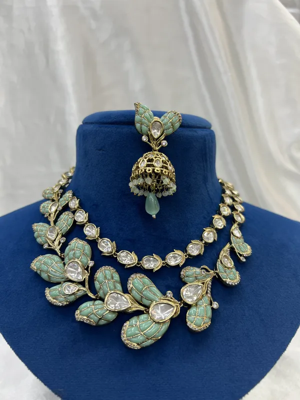 Mint_Green_Kundan_Meenakari_Necklace_Set_for_Women