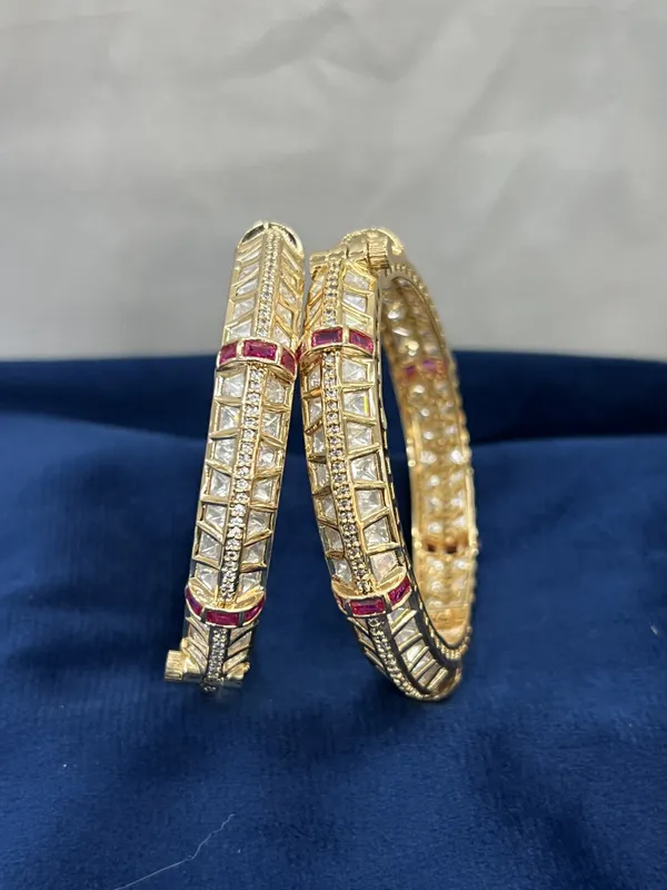 Gold_Plated_Kundan_And_Ruby_Studded_Bangles_Set_Of_2