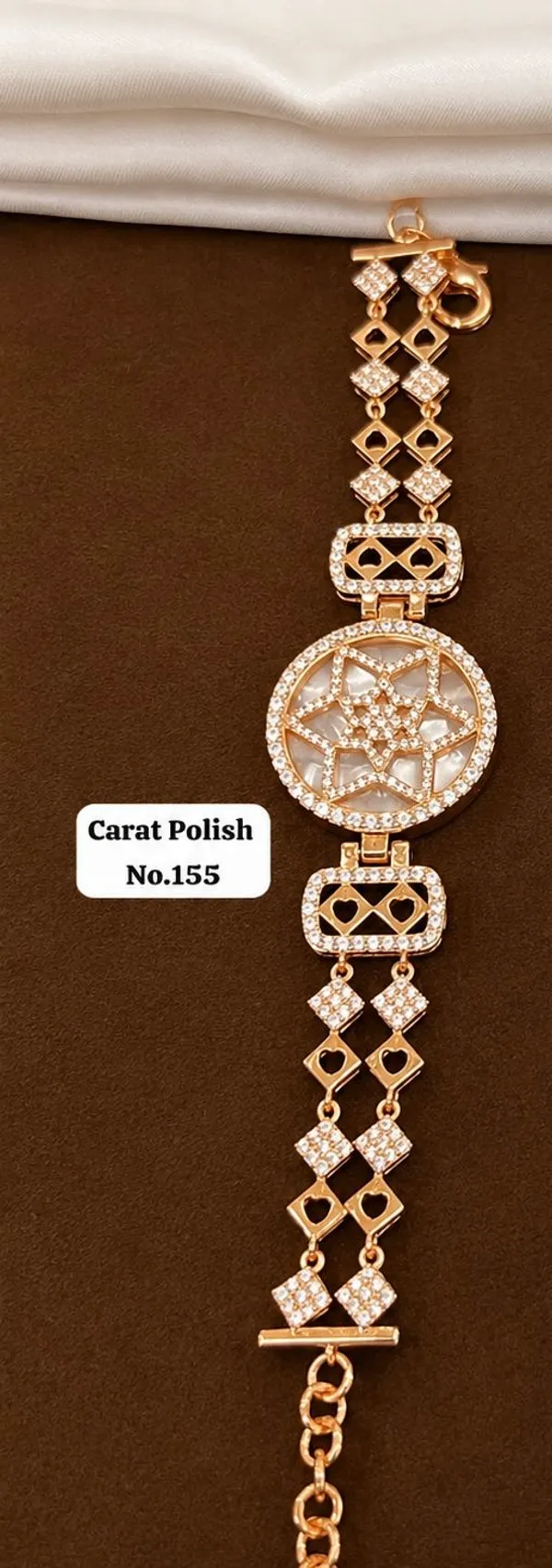 Golden_Cubic_Zirconia_Star_Motif_Bracelet_for_Women
