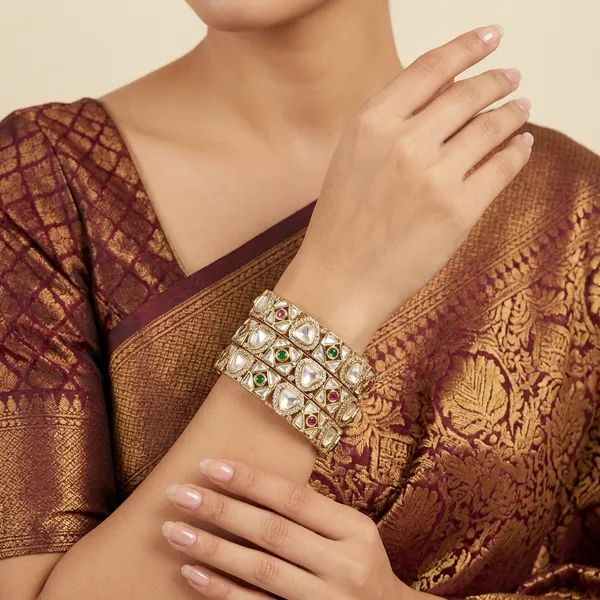Polki_Kundan_Bangles_With_Ruby_And_Emerald_Accents
