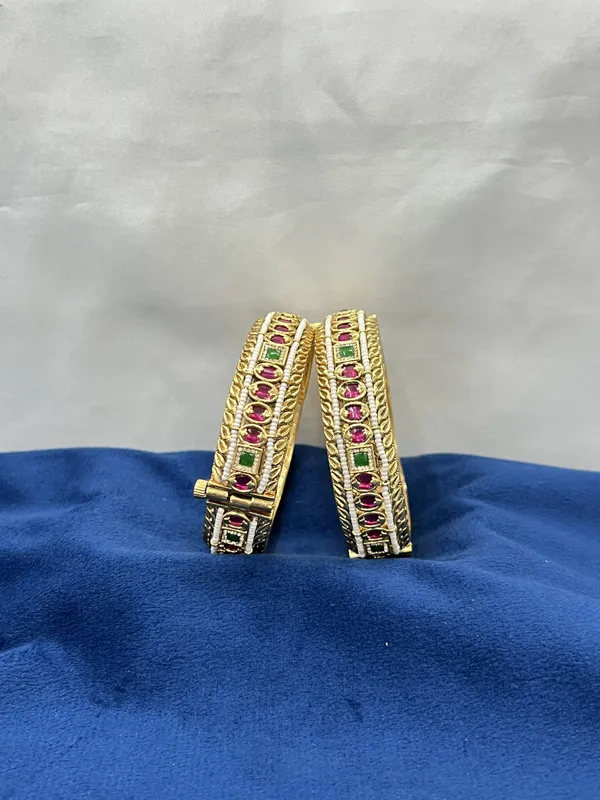 Gold_Plated_Ruby_Emerald_Traditional_Bangles_for_Women