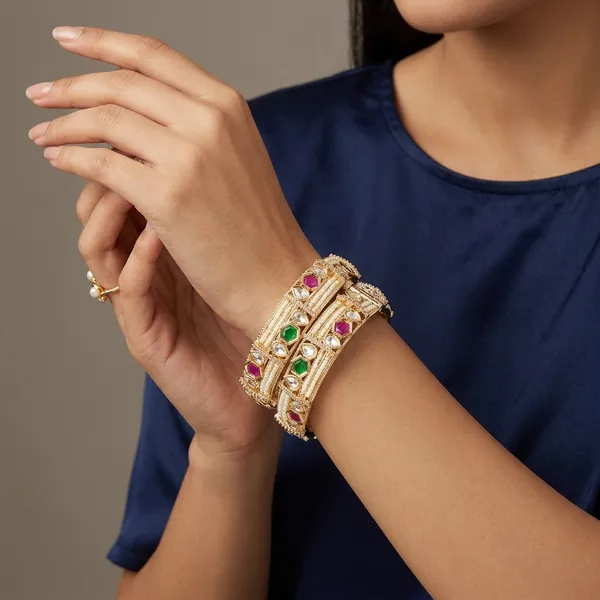 Gold_Tone_Kundan_Meenakari_Bangles_Set_for_Women