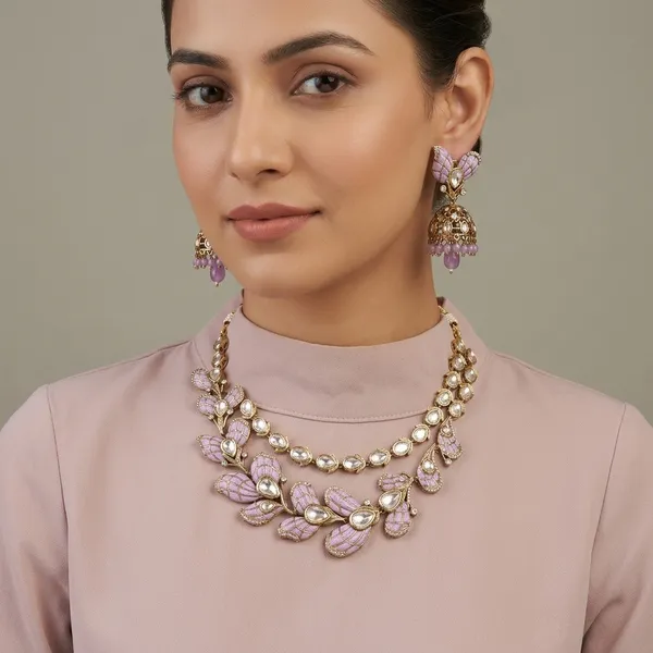 Purple_Meenakari_Kundan_Necklace_Set_with_Earrings