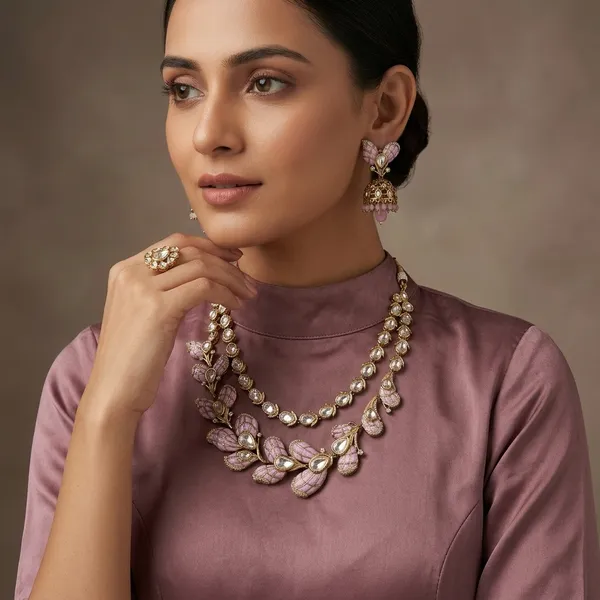 Purple_Meenakari_Kundan_Necklace_Set_with_Earrings