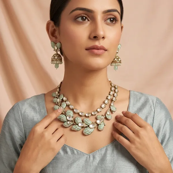 Mint_Green_Kundan_Meenakari_Necklace_Set_for_Women
