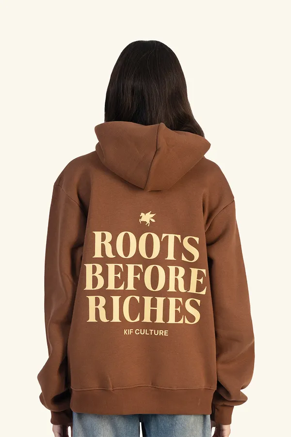 Roots_Before_Riches_Brown_Printed_Hoodie