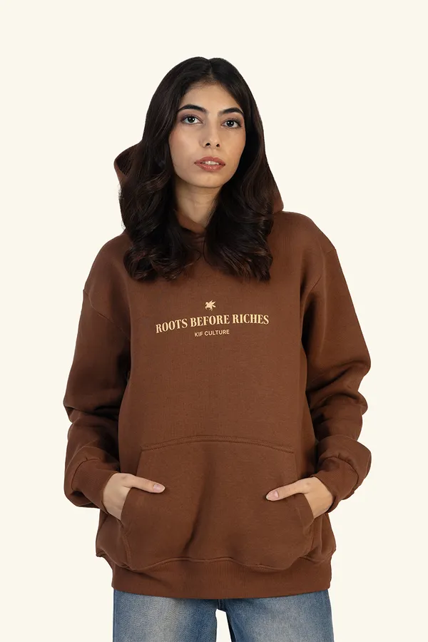 Roots_Before_Riches_Brown_Printed_Hoodie