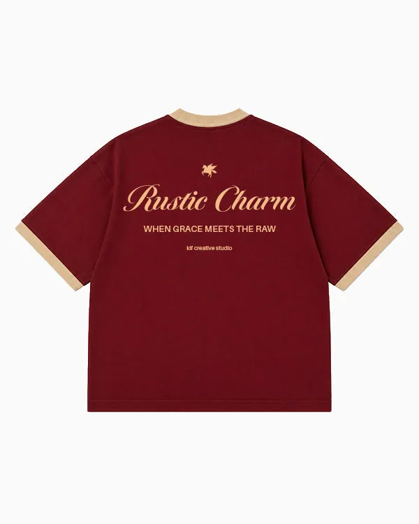 Rustic_Charm_Mehroon__T-shirt_For_Unisex