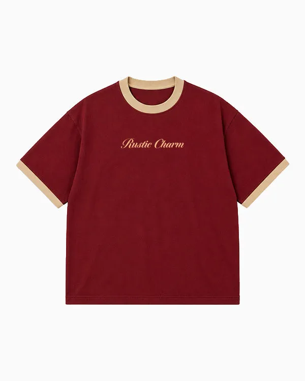 Rustic_Charm_Mehroon__T-shirt_For_Unisex